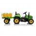 Детский электромобиль трактор TR 77,  50364 с прицепом зеленый (Р)