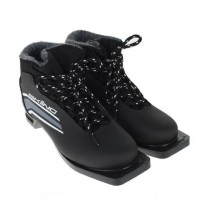 Ботинки лыжные  44р. 75мм TREK SkiingIK1 чёрный (лого серый)