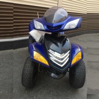 Электроквадроцикл детский 37241 НАД (1) 12в, кожанное сиденья, синий