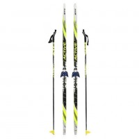 Лыжный комплект STC 75мм 195см (4)+палки+креп.