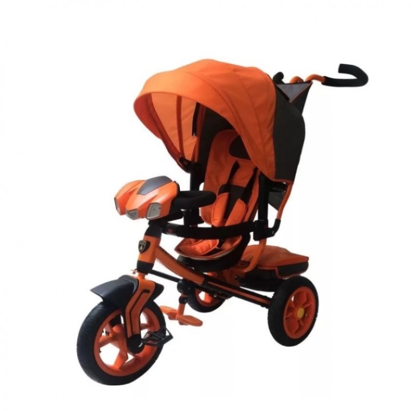Детский 3-х колёсный велосипед L3O Lamb Egoist 12-10 надувные колеса,оранж LCD дисплей