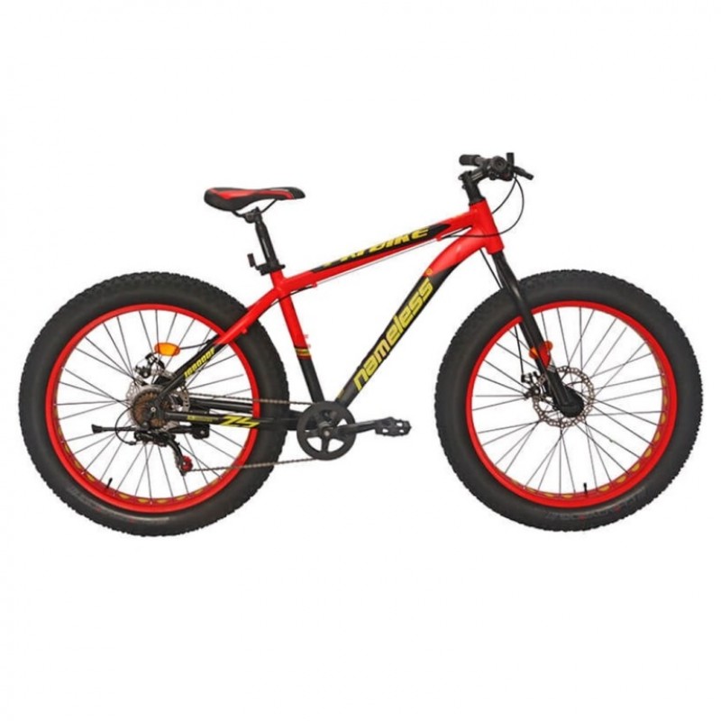 Велосипед 26 Fat bike Nameless J6800DF-RD/YL-18 , красный/жёлтый