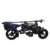 Детский 3-х колёсный велосипед QA6J складной с ручкой управления, холостой ход передних колёс,свободный ход руля, наклоняющаяся спинка,съёмная крыша, колёса EVA 10*8. синий