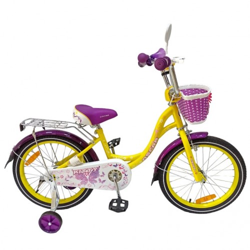 Велосипед 18 OSCAR KITTY желтый/фиолетовый