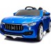 Детский электромобиль Maserati  синий глянец 50289, кож. сал. 12в р-у откр.дв кол.рез