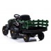 Детский электромобиль трактор TR 777,  50366 с прицепом зеленый (Р)