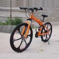 Велосипед 26 на литых дисках Lamborghini складной оранжевый(P)