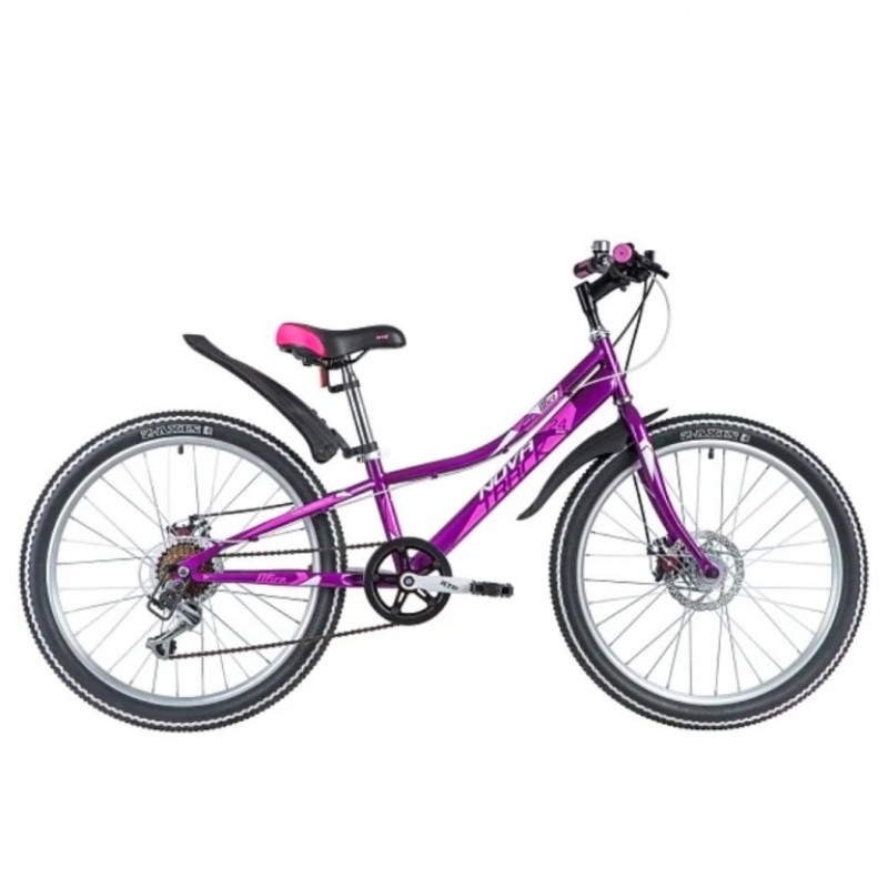 Велосипед 24 Novatrack SH6SD Alice 10PR21  6-ск пурпурный