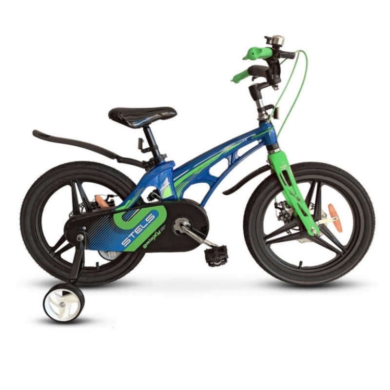 Велосипед 14  Stels  Galaxy Pro V010 синий/зелёный 2021
