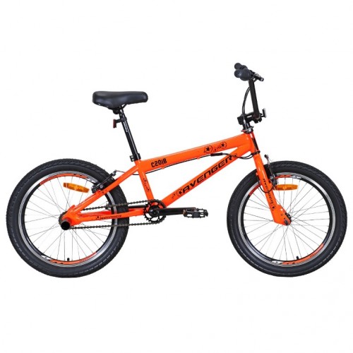 Велосипед трюковой 20 Avenger C201B-ORN/BL(21), оранжевый неон