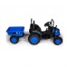 Детский электромобиль трактор TR001,  51629 с прицепом синий (Р)