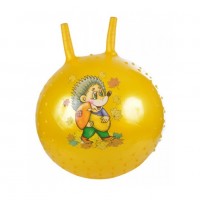 Мяч пластизоль, рисунок в асс. ёжик с рогами 55см, жёлтый 5495-9-5