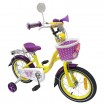 Велосипед 14 OSCAR KITTY 2023 желтый/фиолетовый