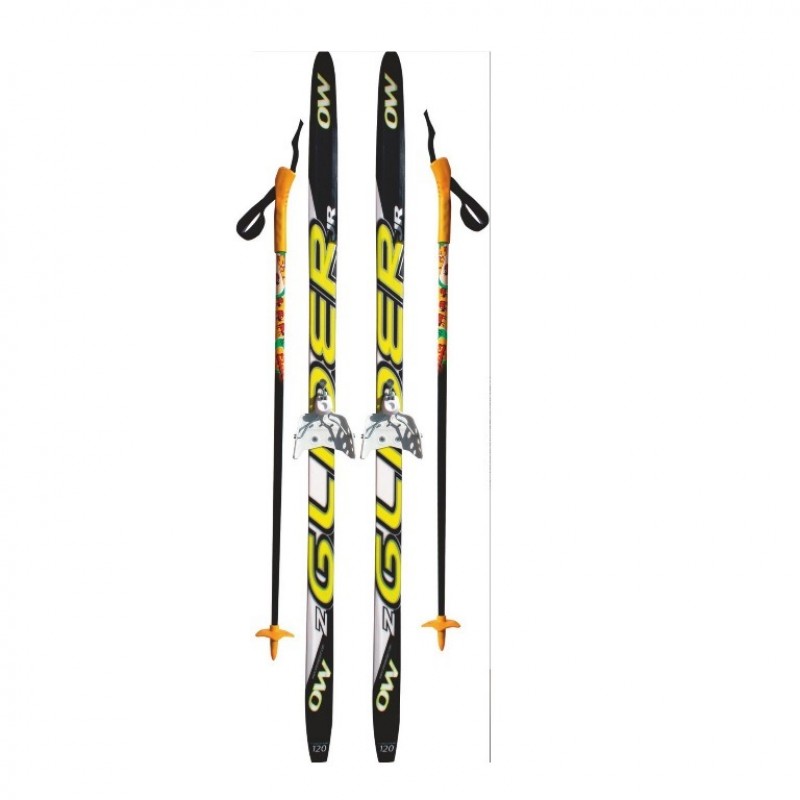 Лыжный комплект STC 75мм 180см (4)+палки+креп.
