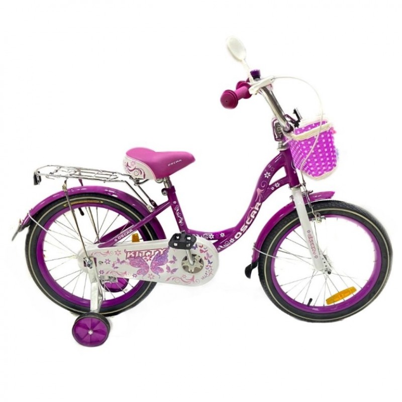 Велосипед 18 OSCAR KITTY фиолетовый/белый  АКЦИЯ!!!
