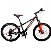 Велосипед 24 HYPE 24MD300-4 оранжевый/чёрный матовый